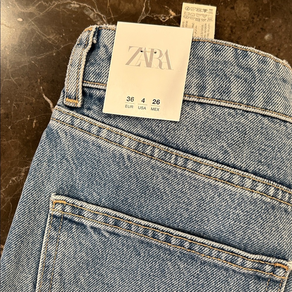 Zara Light Blue Denim Cutoff Shorts - Picture 9 of 9